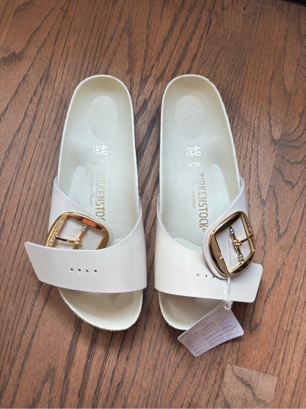 Birkenstock NWT Cream Madrid Big Buckle Sandal
